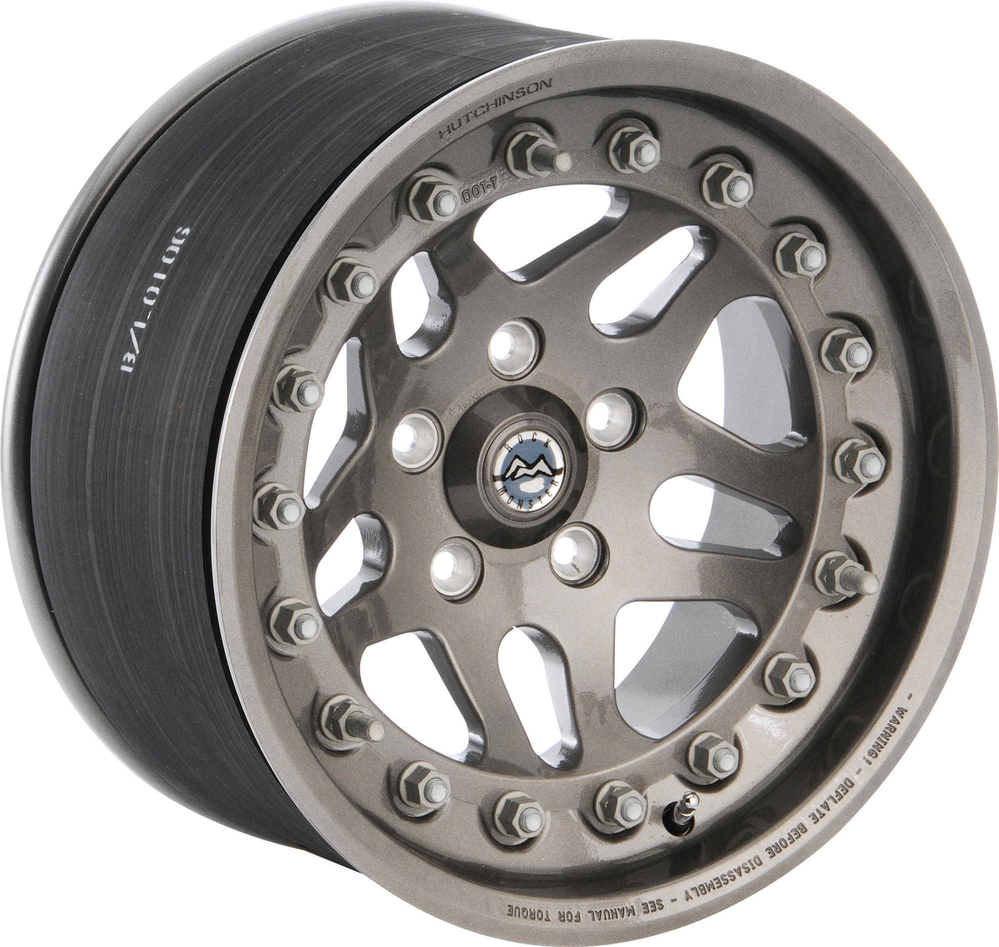 Hutchinson Wheels Rock Monster Wheels in Argent for 07-22 Jeep